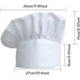 thumbnail image 2 of Bonnet De Chef Unisexe En Poly Coton Avec Bande Lastique Rglable Pour Homme, Femme, Cuisine, Blanc, 30 Mm, 1 Pice, Rouge., 2 of 5