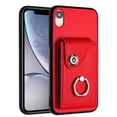 thumbnail image 2 of TECH CIRCLE For iPhone XR Wallet Case with Card Holder,360°Rotation Finger Ring Holder Kickstand Protective RFID Blocking PU Leather Flip Cover for Apple iPhone XR 6.1" 2018,Red, 2 of 7