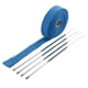 thumbnail image 1 of 5M Rollo De Fibra De Vidrio Escudo De Calor De La Motocicleta De Escape Cinta Térmica Cabeza Tubería De Envoltura De Protección Con Lazos De Acero huangjie unisex, 1 of 2