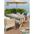 thumbnail image 5 of Outdoor Tablecloths with Umbrella Hole & Zipper, Sage Green Vintage Tablecloth Rectangle 60x84 Inch, Brown Retro Farmhouse Elegant Pastoral Waterproof Table Cloth, Patio/Pool/Picnic Table Covers, 5 of 8
