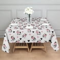 thumbnail image 3 of White Cow Heart Pattern Square Tablecloth,Waterproof Square Table Cover,Wipeable Spillproof Washable Table Cover for Home Kitchen Party Decor 42"X42"(107x107cm), 3 of 6