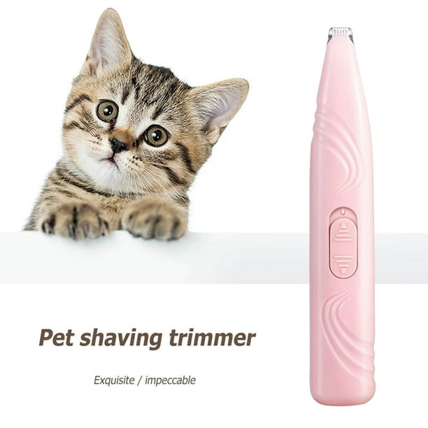 Cortapelos eléctrico portátil para mascotas, afeitadora para cachorros de bajo ruido, a de tijera, a de pelo para gatos, rabadilla, ma Rosado Colco Maquinillas eléctricas