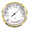 Indoor Household Hygrometer Room Air Psychrometer Gold Aluminum Housing