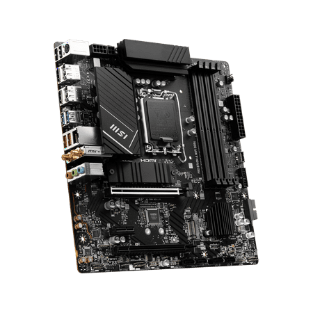 MSI - PRO B760M-A WIFI DDR4 (Socket LGA 1700) USB 3.2 Intel Motherboard - Black