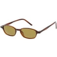 thumbnail image 2 of True Vintage Horn Rimmed Square Sunglasses Slim Arms 45mm (Brown / Brown), 2 of 4