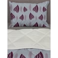 thumbnail image 3 of Abstract Comforter & Sham Bedding Set, Surreal Group of Leaf Like Motifs Funky Composition, 3 pcs Duvet Set Microfiber Filling Quilt, 5 Sizes, Purpleblue Dark Fuchsia, by Ambesonne, 3 of 4