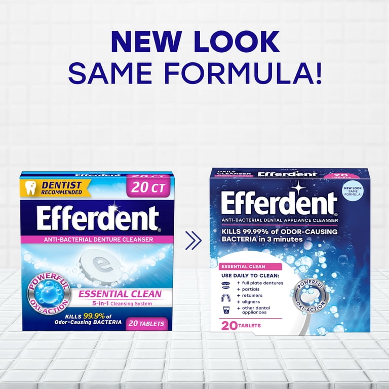Efferdent Essential Clean Denture & Retainer Tablets, 20 Count photo 2