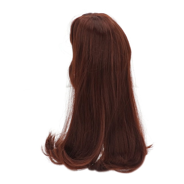 DIY Doll Long Hair, High Temperature Wire Natural And Fit Mesh Design Toy Doll For 21-24cm Simulation Dolls Gold Color,Carrot Color,Chestnut Color,Light Brown