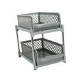 thumbnail image 3 of yuksok Pull Out Cabinet Organizer Spice Rack Organizer 2 Layer Multifunctional Bathroom Gray, 3 of 9