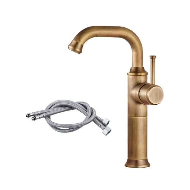 Grifo giratorio retro Inteprter para lavabo antiguo con 2 tubos de entrada