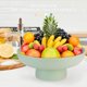 thumbnail image 4 of Tazón de fruta, cesta de plástico multifunción decorativa, bandeja para servir postres para galletas, decoración de mesa de comedor de cocina Feliz Sencillez, 4 of 5