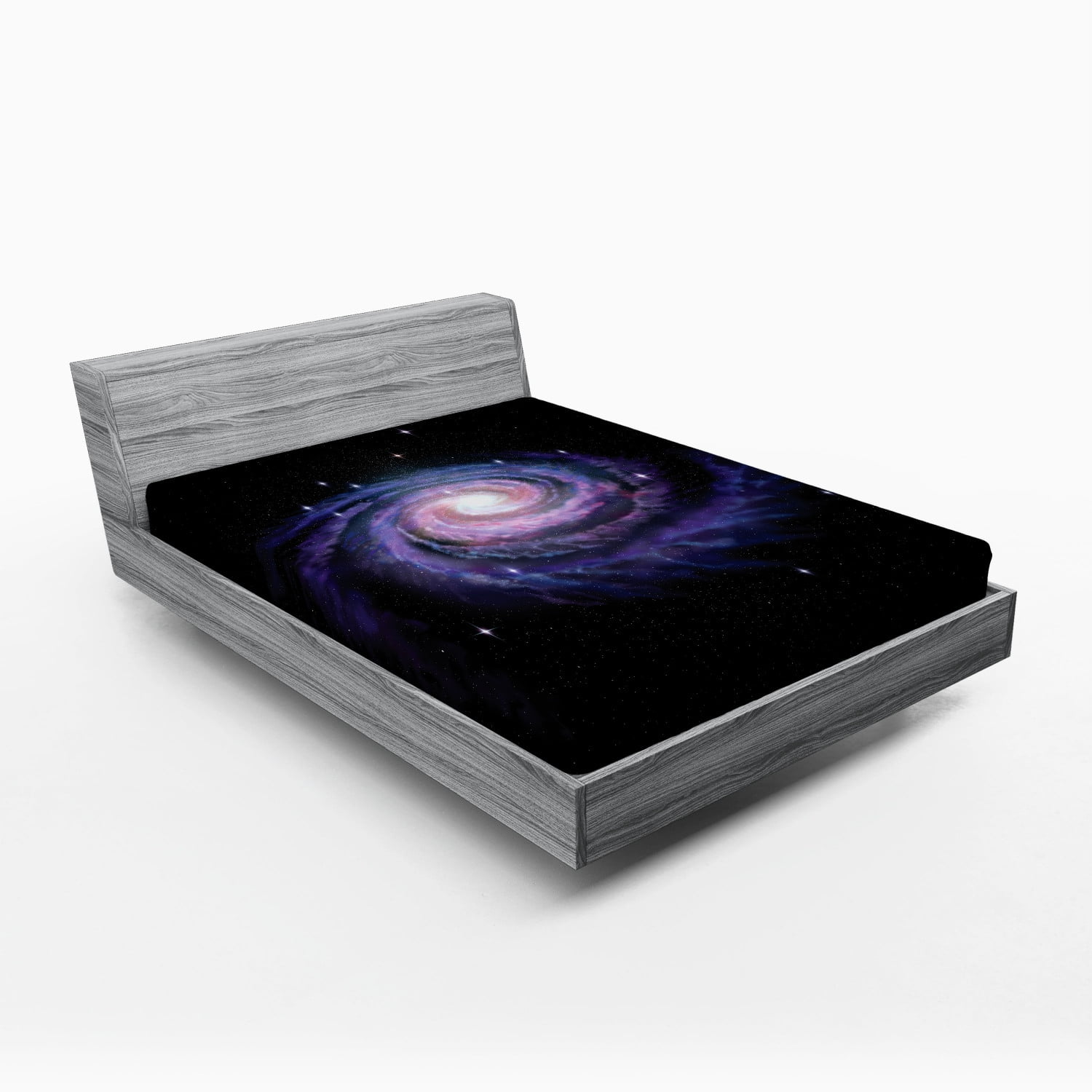 Galaxy Fitted Sheet, Celestial Dust Votex Spiral Galaxy Nebula Fantasy