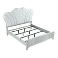 thumbnail image 3 of Landmark Traditional Button-Tufted King 4PC Bedroom Set Made With Wood in Silver, 3 of 16