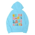 thumbnail image 4 of QITESHIPIN Big Kids Letter Print Pullover Hoodie Long Sleeve Popular Graphic Casual Comfortable Sweatshirt Sky Blue,3-4 Years, 4 of 6