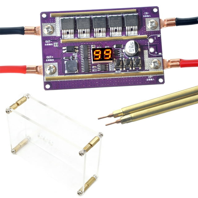 12V Mini Spot Welder DIY Kit 99 Gears PCB Control Board with Quick Release Pen Lithium Battery Professional Welding Machine With Cover
