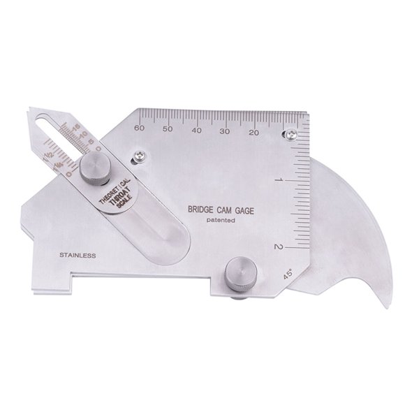 Aramox Welding Gauge, MG-8B Bridge Cam Welding Gauge Welded Surfaces Joint Undercut Fillet Leg Throat Gage