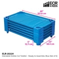 thumbnail image 2 of Stackable Kiddie Cot, Toddler Size, Ready-to-Assemble, 6-Pack - Blue, 2 of 6