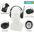 thumbnail image 3 of Headphones Wired, Wireless Headphones, Wireless FM Headset Ear Muffs with Built-in Radio for Jogging, Walking, Daily Works, Noise Cancelling Headset, Black, 3 of 7