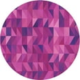 thumbnail image 1 of Ahgly Company Machine Washable Indoor Round Transitional Deep Pink Area Rugs, 3' Round, 1 of 7