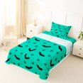 thumbnail image 5 of Homewish Neon Halloween Bat Twin Sheets,Mini Bow Print Bedding,Mint Green Black,3pcs,1 Fitted Sheet and 1 Pillowcase, 5 of 6