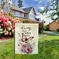 thumbnail image 5 of Butterfly Flowers Garden Flag 12.5 x 18 Inch Always Loved Never Forgotten Memorial Garden Flag Double Sided Spring Summer Yard Flags for Outdoor Seasonal Porch Lawn Decor (Purple/Green), 5 of 6