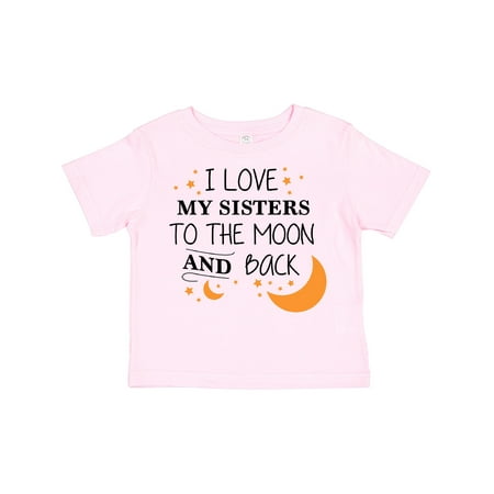 

Inktastic I Love My Sisters to the Moon and Back Gift Toddler Boy or Toddler Girl T-Shirt
