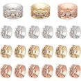 thumbnail image 1 of 30 cuentas espaciadoras redondas de 6 mm, 3 colores, micro pavé de circonitas cúbicas, cuentas chapadas en oro y plata, cuentas sueltas de diamantes de imitación, 1 of 6