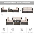 thumbnail image 6 of Gymax 4PCS Rattan Corner Sofa Set Patio Outdoor Furniture Set w/ Beige Cushions, 6 of 9