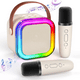 thumbnail image 1 of Bocina JYX, Bocina Bluetooth Portátil con 2 Micrófonos Inalámbricos, Luces RGB, Altavoz Bluetooth Compatible con Entrada TF/AUX y voz Mágica Divertida, 1 of 9