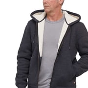 Magnum Men's Fleece Lined Full Zip Hoodie, Black, Size Large