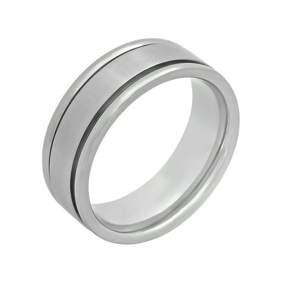 Menâs Titanium 8MM Brushed Finish Wedding Band â Mens Ring