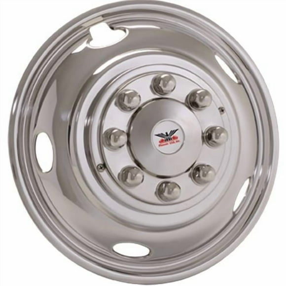 Phoenix USA Wheel Simulator SLD1703 CustomLiner; Fits 17 Inch Diameter Dual Wheels; Polished; Stainless Steel; Bolt-On; Does Not Fit Aluminum Wheels; Set Of 4; Includes Mounting Hardware