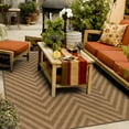 thumbnail image 4 of Style Haven  Veranda Chevron Tonal Stripes Brown Indoor-Outdoor Rug 8'6" x 13' 9' x 12' Accent, Outdoor, Indoor Living Room, Patio, Dining Room, 4 of 5