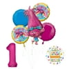 NEW TROLLS POPPY 1st Birthday Party Supplies And Balloon Bouquet Decorations
