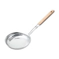 thumbnail image 1 of Cuchara espumadera cómoda de acero inoxidable con mango de madera para freír frijoles calientes 16 cm, 1 of 9