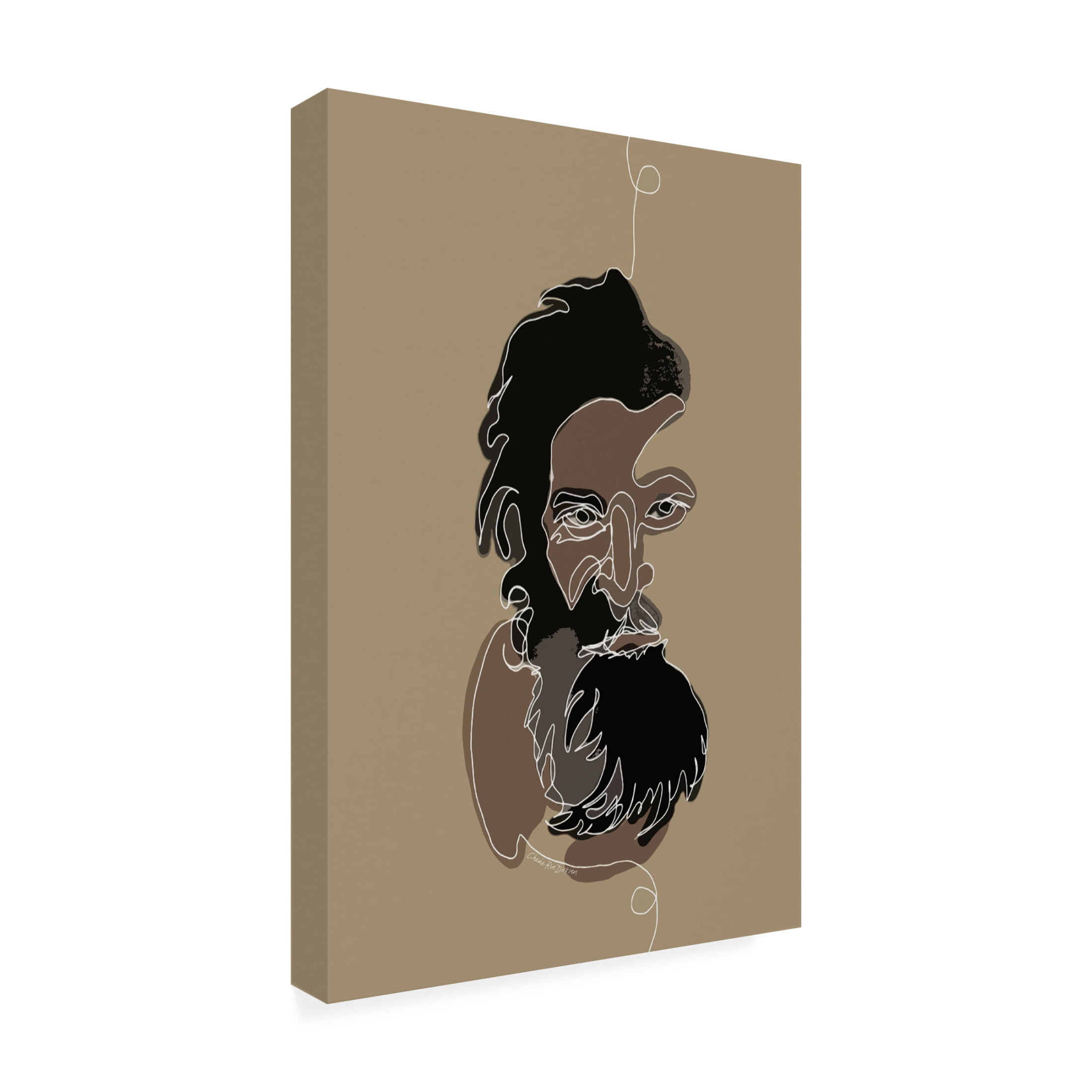 Canvas Wall Art - Cherie Roe Dirksen 'The Bearded Man' Wall Art for Living Room, Bedroom, or Office Décor by Trademark Fine Art - 30 x 47 Inches