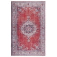 thumbnail image 3 of SAFAVIEH Tucson Jessica Traditional Machine Washable Area Rug, 5' x 8', Red/Beige, 3 of 14