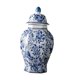 thumbnail image 2 of Jarrón de cerámica para jengibre, de porcelana, con tapa, para guardar té mandarín. Tarro general hexagonal, 2 of 9