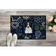 thumbnail image 2 of Carolines Treasures BB5092JMAT 24 x 36 in. Blue Flowers Border Collie Indoor or Outdoor Mat, 2 of 4
