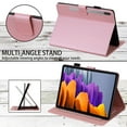 thumbnail image 5 of Dteck Case for Samsung Galaxy Tab S9/S8/S7 11 Inch Tablet (Model SM-X710/X716/X718/T870/T875/X700/X706), Slim Folio Stand Protective Cover with Card Holder,Rosegold, 5 of 7