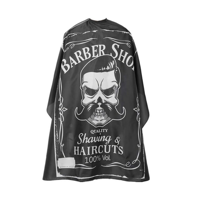Capa de barbero de moda con cierre a presión, capa de corte de pelo, capa de salón, capa de peluquería, 63 x 56 pulgadas, capa de salón grande para tratamiento del cabello, corte de pelo, teñido y