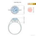 thumbnail image 4 of ANGARA Natural 2.3 ct Aquamarine Scalloped Halo Ring in 14K White Gold for Women (Size-9mm) | March Birthstone, Birthday, Anniversary, Jewelry Gift for Women | Natural Aquamarine Ring, 4 of 9