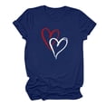 thumbnail image 6 of Tbopshirt Valentine's Day T-Shirts for Women Short Sleeve Graphic Tees, Plus Size Tops,Valentines Day Fashion Crewneck Printing Love Heart T-Shirt Casual Loose Womens Tops S-XXXL, 6 of 6