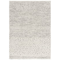 SAFAVIEH Northport Blair Abstract Area Rug, Ivory/Charcoal, 5'3" x 7'6"