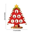 thumbnail image 3 of Anhility Mini Wooden Christmas Tree Desktop Decoration Xmas Decoration Novelty Art Christmas Decor for Dorm Hotel Office Restaurant Living Room, Red, 8.66x6.69in, 3 of 6