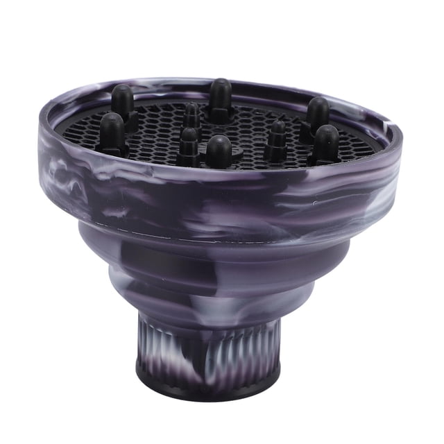Diffuseur de Sèche-Cheveux Pliable, Diffuseur de Souffleur de Cheveux, pour Cheveux Bouclés, Sorties Serrées, Protection du Sèche-Cheveux, Réduction des Frisottis, Fabriqué en Silicone de Qualité, Facile à Installer