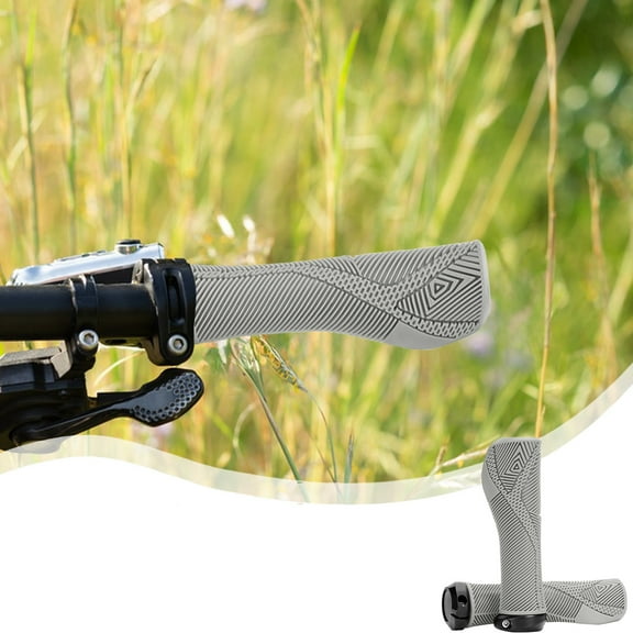 Litrail 2 Pack Bike Handlebar Grips Anti-Slip Soft Rubber Ergonomic - Fits 22.2mm Handlebars Universal for Mountain/Road/Ki-ds Bike & Scooter