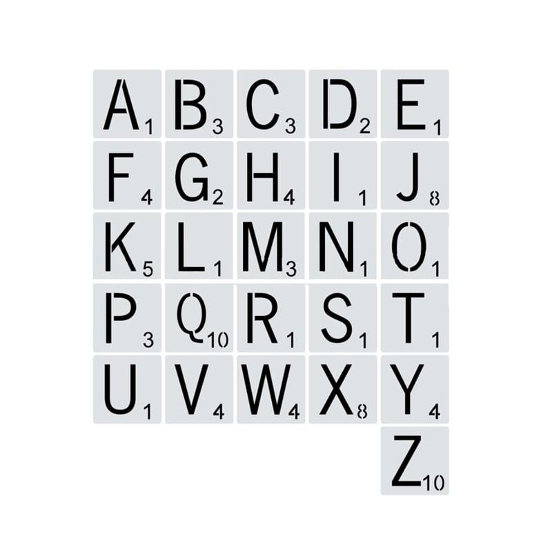 4 Inch Scrabble Letters Stencil for Painting on Wood Laser Cut Painting Stencil for Home Decor & DIY Projects Family Names 