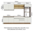 thumbnail image 3 of Cocina Integral 310cm Glamy Madesa 01 Marrón/Blanco, 3 of 5