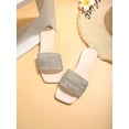 thumbnail image 4 of Women's Flat Sandals With Rhinestone Decor For Fashionable, Comfortable And Versatile Outdoor Use, 4 of 5